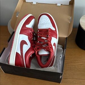 Nike Red and White Sneakers